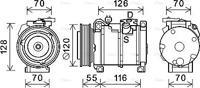 Ava Quality Cooling JEK068 - Компрессор кондиционера autospares.lv