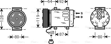 Ava Quality Cooling JE K029 - Компрессор кондиционера autospares.lv