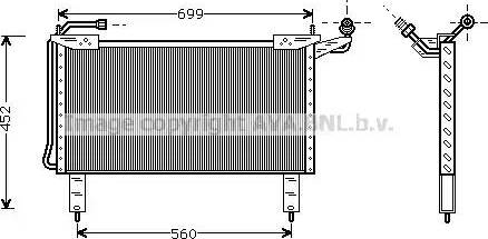 Ava Quality Cooling JR 5017 - Конденсатор кондиционера autospares.lv
