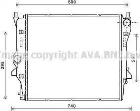 Ava Quality Cooling JR2054 - Радиатор, охлаждение двигателя autospares.lv