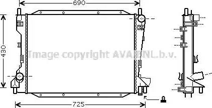 Ava Quality Cooling JR 2035 - Радиатор, охлаждение двигателя autospares.lv