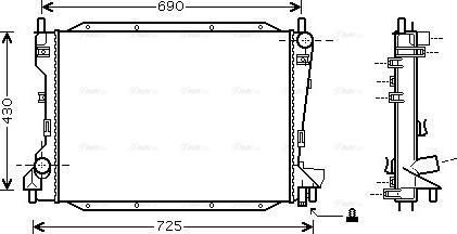 Ava Quality Cooling JRA2035 - Радиатор, охлаждение двигателя autospares.lv