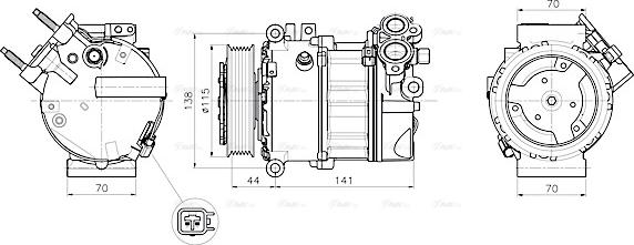 Ava Quality Cooling JRAK061 - Компрессор кондиционера autospares.lv