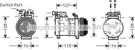 Ava Quality Cooling JRK058 - Компрессор кондиционера autospares.lv