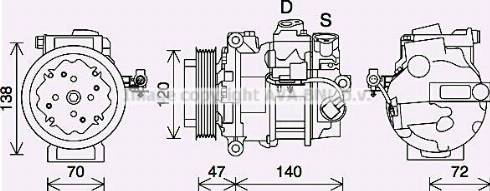 Ava Quality Cooling JRK057 - Компрессор кондиционера autospares.lv