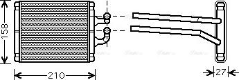 Ava Quality Cooling KA6067 - Теплообменник, отопление салона autospares.lv