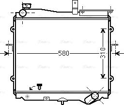 Ava Quality Cooling KA2024 - Радиатор, охлаждение двигателя autospares.lv