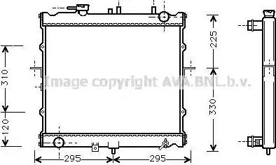 Ava Quality Cooling KA2022 - Радиатор, охлаждение двигателя autospares.lv