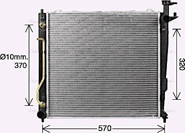 Ava Quality Cooling KA2304 - Радиатор, охлаждение двигателя autospares.lv