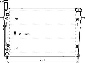 Ava Quality Cooling KA2251 - Радиатор, охлаждение двигателя autospares.lv