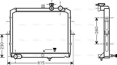 Ava Quality Cooling KAA2033 - Радиатор, охлаждение двигателя autospares.lv