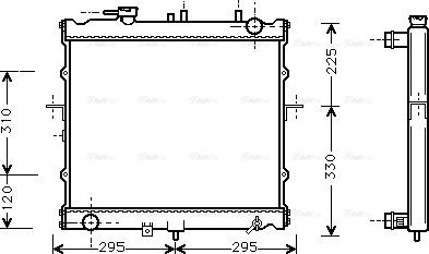 Ava Quality Cooling KAA2022 - Радиатор, охлаждение двигателя autospares.lv