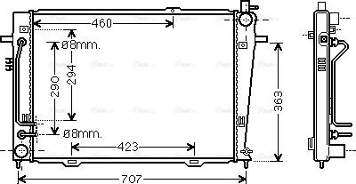 Ava Quality Cooling KAA2132 - Радиатор, охлаждение двигателя autospares.lv