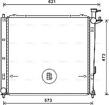 Ava Quality Cooling KAA2272 - Радиатор, охлаждение двигателя autospares.lv