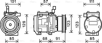 Ava Quality Cooling KAAK145 - Компрессор кондиционера autospares.lv