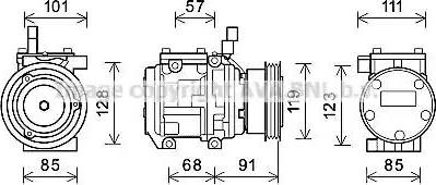 Ava Quality Cooling KAAK155 - Компрессор кондиционера autospares.lv