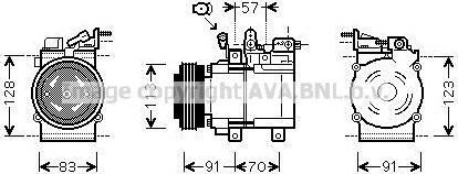Ava Quality Cooling KAAK174 - Компрессор кондиционера autospares.lv