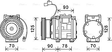 Ava Quality Cooling KAAK178 - Компрессор кондиционера autospares.lv