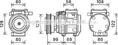 Ava Quality Cooling KAAK264 - Компрессор кондиционера autospares.lv