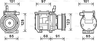 Ava Quality Cooling KAAK208 - Компрессор кондиционера autospares.lv