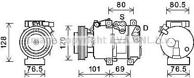 Ava Quality Cooling KAAK275 - Компрессор кондиционера autospares.lv