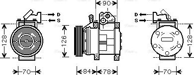 Ava Quality Cooling KAK052 - Компрессор кондиционера autospares.lv