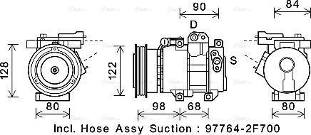 Ava Quality Cooling KAK192 - Компрессор кондиционера autospares.lv