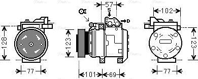 Ava Quality Cooling KAK146 - Компрессор кондиционера autospares.lv