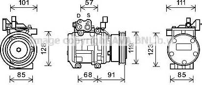 Ava Quality Cooling KAK155 - Компрессор кондиционера autospares.lv