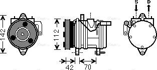 Ava Quality Cooling KAK168 - Компрессор кондиционера autospares.lv