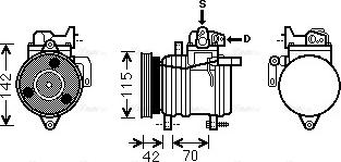 Ava Quality Cooling KAK121 - Компрессор кондиционера autospares.lv