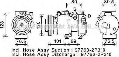 Ava Quality Cooling KAK274 - Компрессор кондиционера autospares.lv