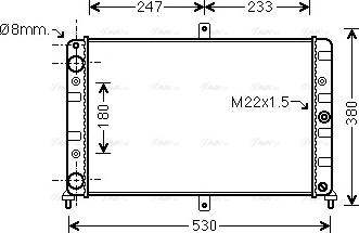 Ava Quality Cooling LA2008 - Радиатор, охлаждение двигателя autospares.lv