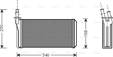 Ava Quality Cooling LC 6074 - Теплообменник, отопление салона autospares.lv