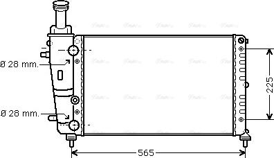 Ava Quality Cooling LC 2066 - Радиатор, охлаждение двигателя autospares.lv