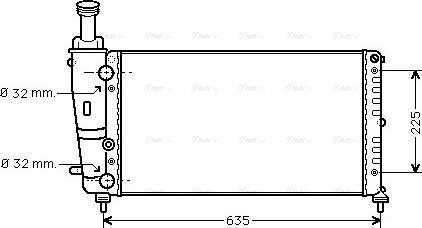 Ava Quality Cooling LC 2067 - Радиатор, охлаждение двигателя autospares.lv