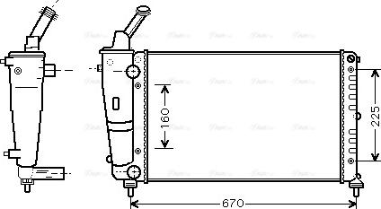 Ava Quality Cooling LC 2081 - Радиатор, охлаждение двигателя autospares.lv