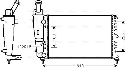 Ava Quality Cooling LC 2082 - Радиатор, охлаждение двигателя autospares.lv