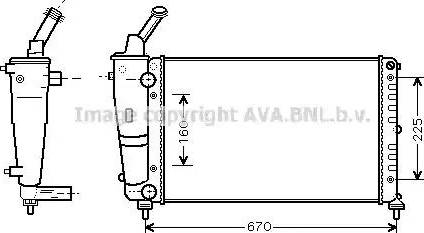 Ava Quality Cooling LCA2081 - Радиатор, охлаждение двигателя autospares.lv