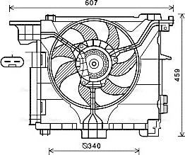 Ava Quality Cooling MC7507 - Вентилятор, охлаждение двигателя autospares.lv
