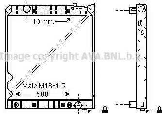 Ava Quality Cooling MEA2193 - Радиатор, охлаждение двигателя autospares.lv