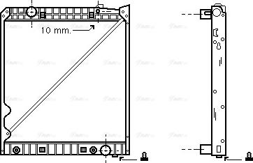 Ava Quality Cooling ME 2162 - Радиатор, охлаждение двигателя autospares.lv