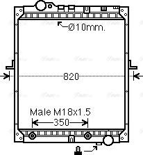 Ava Quality Cooling ME 2183 - Радиатор, охлаждение двигателя autospares.lv