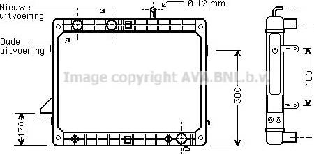 Ava Quality Cooling ME2125 - Радиатор, охлаждение двигателя autospares.lv