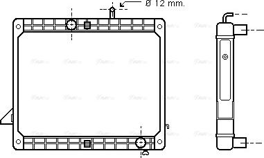 Ava Quality Cooling ME2175 - Радиатор, охлаждение двигателя autospares.lv