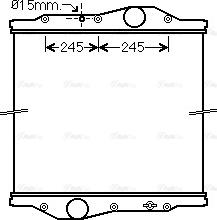 Ava Quality Cooling ME2247N - Радиатор, охлаждение двигателя autospares.lv