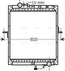 Ava Quality Cooling ME 2234 - Радиатор, охлаждение двигателя autospares.lv