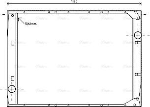 Ava Quality Cooling ME2272 - Радиатор, охлаждение двигателя autospares.lv