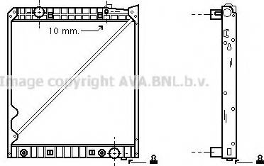 Ava Quality Cooling MEA2150 - Радиатор, охлаждение двигателя autospares.lv