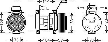 Ava Quality Cooling MEAK190 - Компрессор кондиционера autospares.lv